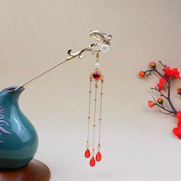 hairpins ancient chinese style tassel hanfu hairpin female hair accessories step swaying hairpin simple metal hair pins w0417, Golden;silver
hairpins ancient chinese style tassel hanfu hairpin female hair accessories step swaying hairpin simple metal hair pins w0417, Golden;silver