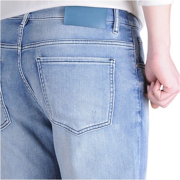 men's jeans spring summer thin denim slim fit european american high-end brand small straight pants jh6058-8, Blue
men's jeans spring summer thin denim slim fit european american high-end brand small straight pants jh6058-8, Blue