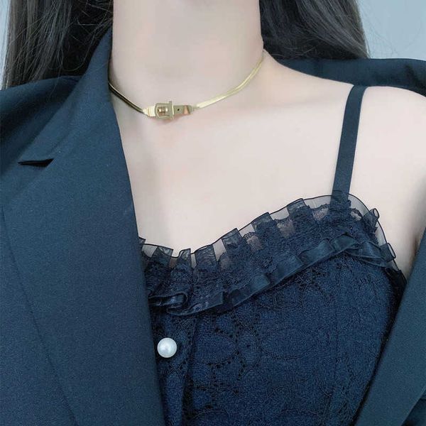 strands strings new style titanium steel colorless women's belt buckle pendant collar chain versatile and high grade necklace accessori, Black
strands strings new style titanium steel colorless women's belt buckle pendant collar chain versatile and high grade necklace accessori, Black