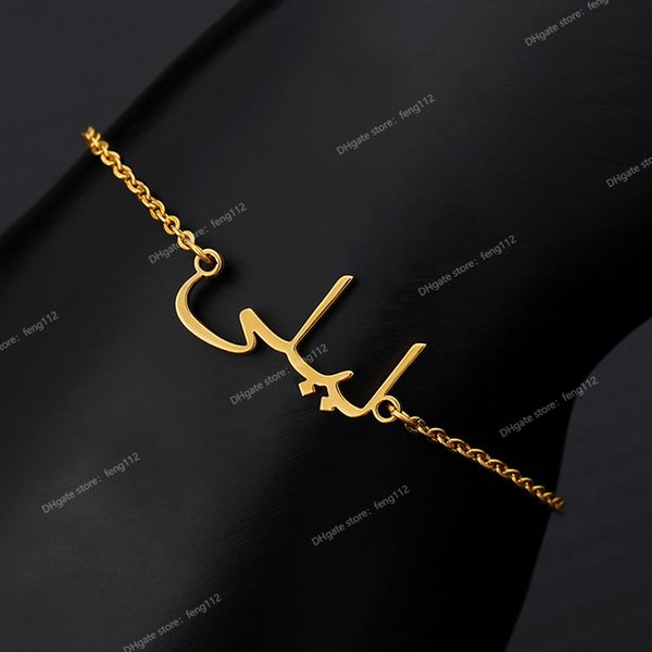 custom arabic letter name bracelets for women gold color stainless steel customized bracelet personalized jewelry wrist chain customized jew, Golden;silver
custom arabic letter name bracelets for women gold color stainless steel customized bracelet personalized jewelry wrist chain customized jew, Golden;silver