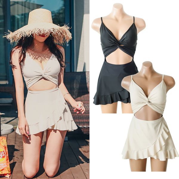women's swimwear swimwear bikini woman ins korean high waist slim solid color size chest gathered skirt swimsuit swimwear 230417, White;black
women's swimwear swimwear bikini woman ins korean high waist slim solid color size chest gathered skirt swimsuit swimwear 230417, White;black