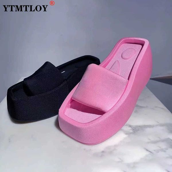slippers new platform women slippers summer square toe brand satin sandals womenhigh heels shoes beach sandals flip flops j230417, Black
slippers new platform women slippers summer square toe brand satin sandals womenhigh heels shoes beach sandals flip flops j230417, Black