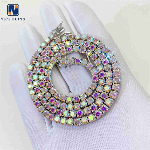 hiphop jewelry iced out colorful tennis chain bling vvsmoissanite diamond 4mm 7 color white tennis necklace jewelry, Silver
hiphop jewelry iced out colorful tennis chain bling vvsmoissanite diamond 4mm 7 color white tennis necklace jewelry, Silver