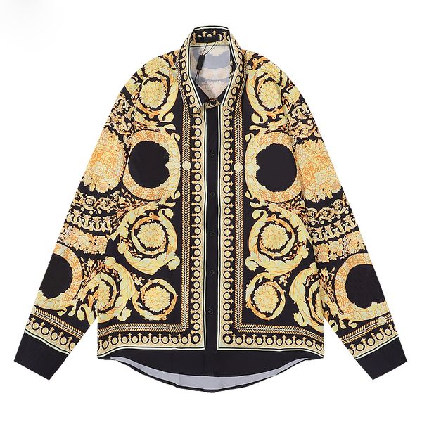 men casual shirts black gold floral print fashion business slim fit shirt hawaii style long sleeved shirt, White;black
men casual shirts black gold floral print fashion business slim fit shirt hawaii style long sleeved shirt, White;black