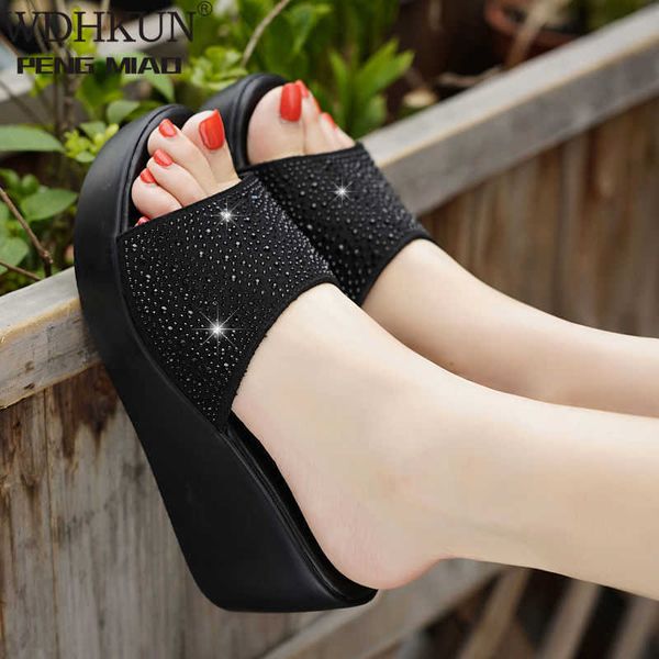 slippers 2021 woman slippers summer platform ladies wedges peep toe rhinestone slides female solid women casual outdoor shoes women's j, Black
slippers 2021 woman slippers summer platform ladies wedges peep toe rhinestone slides female solid women casual outdoor shoes women's j, Black