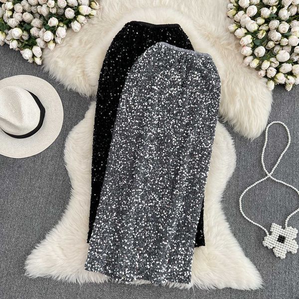 skirts korean fashion midi skirt woman high waist side slit sequined party pencil skirts female casual mid length jupe dropshipping j230417, Black
skirts korean fashion midi skirt woman high waist side slit sequined party pencil skirts female casual mid length jupe dropshipping j230417, Black
