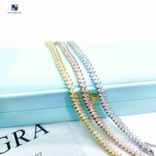 luxury bracelet vvs moissanite diamond 925 silver tennis bracelet white gold/rose gold marquise chains
luxury bracelet vvs moissanite diamond 925 silver tennis bracelet white gold/rose gold marquise chains