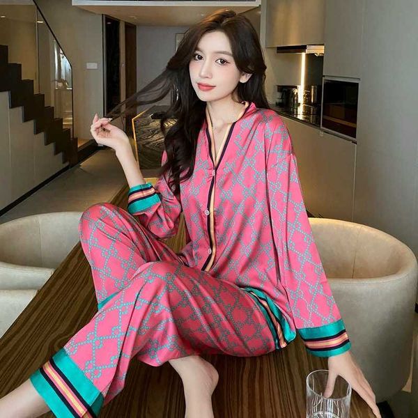 women's sleep lounge v neck letter cross printed flower satin pajamas sets japan selling girls sleepwear casual women home clothes p230
women's sleep lounge v neck letter cross printed flower satin pajamas sets japan selling girls sleepwear casual women home clothes p230