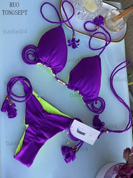 women's swimwear ruotongsept swimwear thong bikini set 2022 new blue swimsuits woman bathing suits bikinis triangle bandage female beac, White;black
women's swimwear ruotongsept swimwear thong bikini set 2022 new blue swimsuits woman bathing suits bikinis triangle bandage female beac, White;black