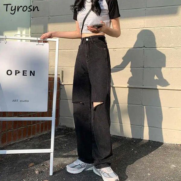 jeans hole design jeans women high waist allmatch hip hop fashion streetwear black chic summer korean style vintage wide leg trousers, Blue
jeans hole design jeans women high waist allmatch hip hop fashion streetwear black chic summer korean style vintage wide leg trousers, Blue