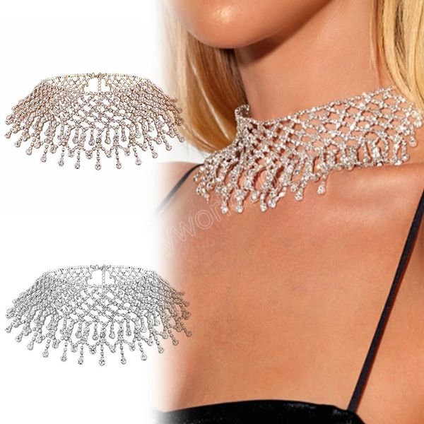 shiny rhinestone chain necklace for women crystal tassel pendant choker short necklaces ladies wedding party jewelry gifts, Golden;silver
shiny rhinestone chain necklace for women crystal tassel pendant choker short necklaces ladies wedding party jewelry gifts, Golden;silver