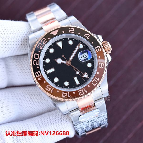 sapphire glass gmt watch for men watches root beer nipple dial chocolate bezel oyster jubilee bracelet band designer wristwatch 40mm marter, Slivery;brown
sapphire glass gmt watch for men watches root beer nipple dial chocolate bezel oyster jubilee bracelet band designer wristwatch 40mm marter, Slivery;brown