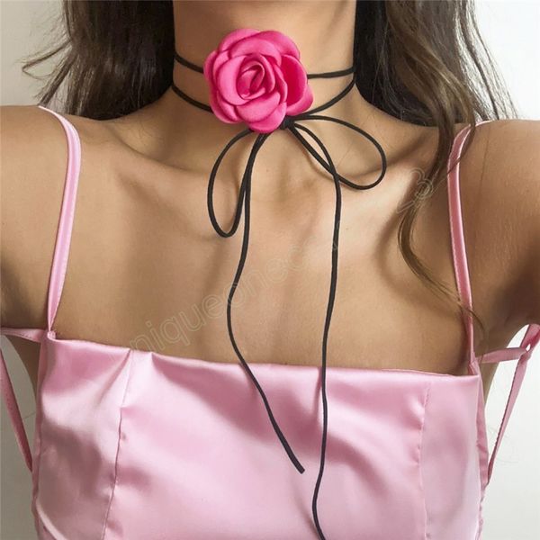 rose flower choker necklace for women wed bridal adjustable bowknot knotted rope chain aesthetic jewelry accessories, Golden;silver
rose flower choker necklace for women wed bridal adjustable bowknot knotted rope chain aesthetic jewelry accessories, Golden;silver