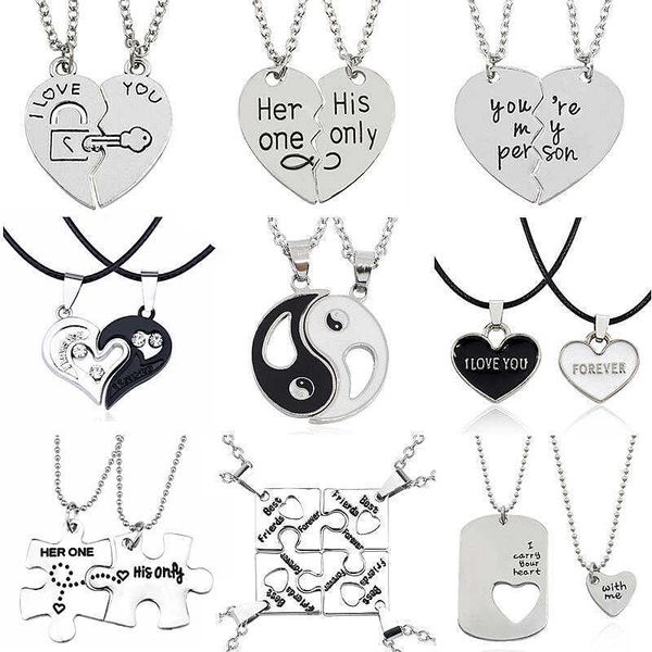 pendant necklaces 2 pcs friends necklace jewelry yin yang tai chi pendant couples paired necklacespendants lovers valentine's gift z041, Silver
pendant necklaces 2 pcs friends necklace jewelry yin yang tai chi pendant couples paired necklacespendants lovers valentine's gift z041, Silver