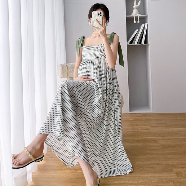 maternity dresses summer pregnant women dress high waist fashion printed strap lacing pregnancy sleeveless dress maternity polka dot chiffon, White
maternity dresses summer pregnant women dress high waist fashion printed strap lacing pregnancy sleeveless dress maternity polka dot chiffon, White