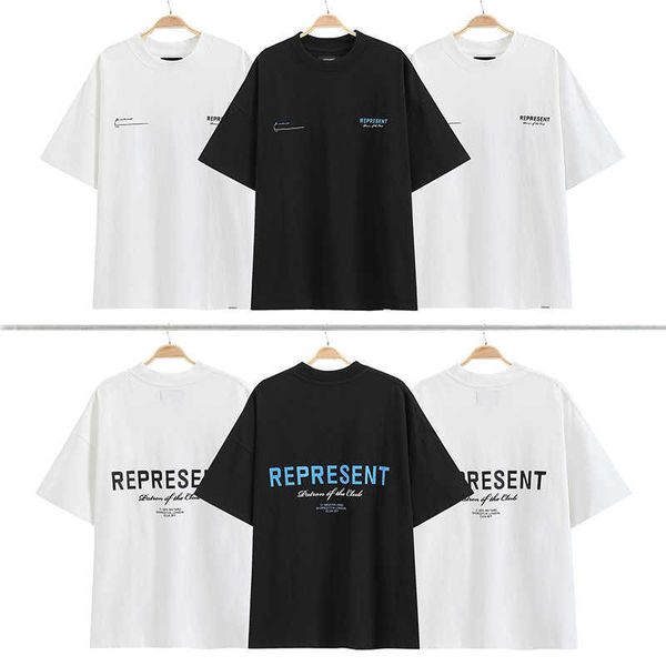 2023 fashion men's and women's t shirts uk high street brand representative summer couple printed blue lettered short sleeve, White
2023 fashion men's and women's t shirts uk high street brand representative summer couple printed blue lettered short sleeve, White
