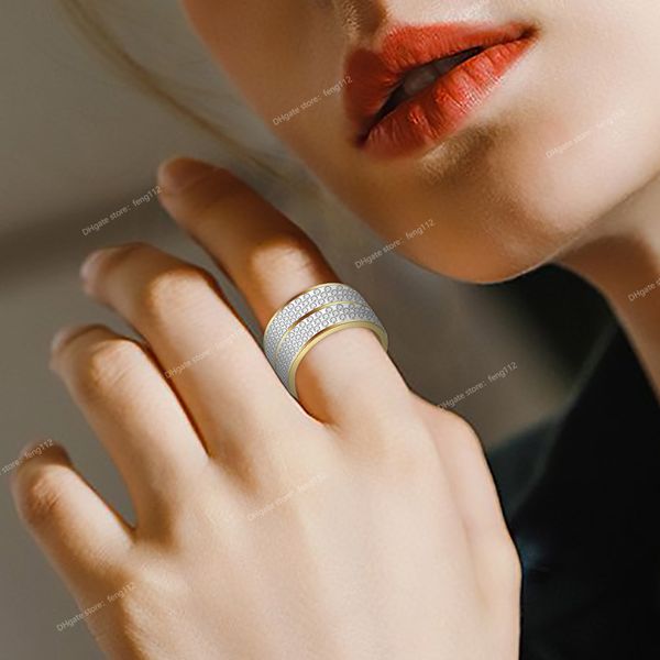 wholesale 6 row crystal jewelry wedding ring for women classic stainless steel accessories rings party jewelry fashion jewelryrings, Golden;silver
wholesale 6 row crystal jewelry wedding ring for women classic stainless steel accessories rings party jewelry fashion jewelryrings, Golden;silver