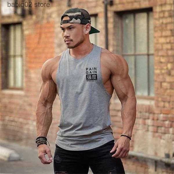 men' tank brand clothing men gym singlet muscle stringer tank fitness sports sleeveless shirt y back racer workout vest t230417, White;black
men' tank brand clothing men gym singlet muscle stringer tank fitness sports sleeveless shirt y back racer workout vest t230417, White;black