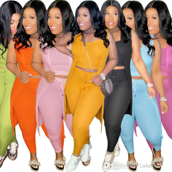 2023 new tracksuit women plus size 3xl designer clothing sweatsuit solid color ribbed cloth vest pencil trousers sleeveless cardigan jacket, Gray
2023 new tracksuit women plus size 3xl designer clothing sweatsuit solid color ribbed cloth vest pencil trousers sleeveless cardigan jacket, Gray