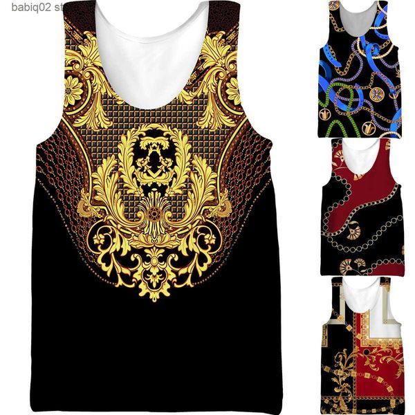 men' tank men personality golden chain pattern 3d printed gym vest harajuku fashion sleeveless t-shirt summer streetwear tank t23041, White;black
men' tank men personality golden chain pattern 3d printed gym vest harajuku fashion sleeveless t-shirt summer streetwear tank t23041, White;black