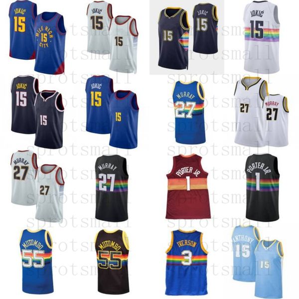 15 nikola jokic 27 jamal murray basketball jerseys 1 porter jr. mens allen 3 iverson carmelo anthony dikembe 55 mutombo retro shirt, Black;red
15 nikola jokic 27 jamal murray basketball jerseys 1 porter jr. mens allen 3 iverson carmelo anthony dikembe 55 mutombo retro shirt, Black;red