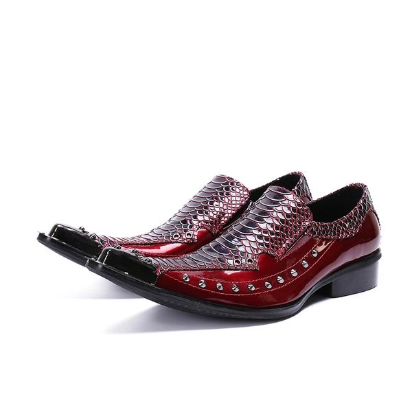 2023 red snake skin mens formal shoes for mens studs iron pointed toe slip on wedding business dress shoes, Black
2023 red snake skin mens formal shoes for mens studs iron pointed toe slip on wedding business dress shoes, Black