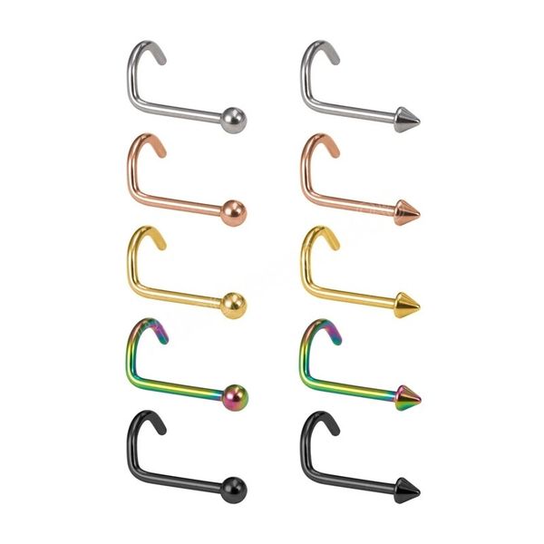 stainless steel ball cone nose stud piercing nose ring nostril screw nariz cartilage earring for women men body jewelry, Silver
stainless steel ball cone nose stud piercing nose ring nostril screw nariz cartilage earring for women men body jewelry, Silver