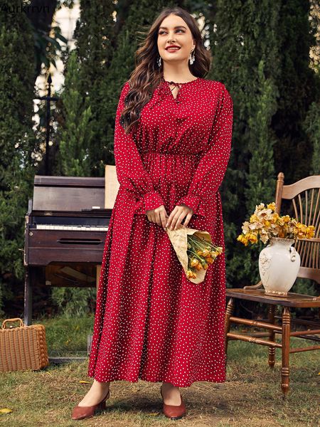 dresses plus size dresses print dot vintage modest chic elegant woman dress spring autumn dresses woman 2022 party evening long dress, Black
dresses plus size dresses print dot vintage modest chic elegant woman dress spring autumn dresses woman 2022 party evening long dress, Black