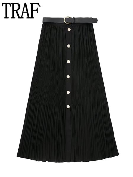 skirts traf pleated long skirt women black high waist maxi skirts woman fashion belt buttons skirts for women autumn woman skirt 230417
skirts traf pleated long skirt women black high waist maxi skirts woman fashion belt buttons skirts for women autumn woman skirt 230417