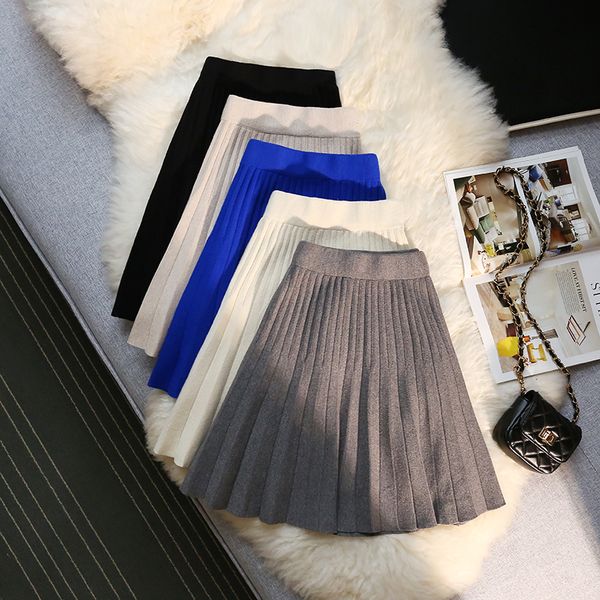 skirts autumn winter knitted pleated skirt's elastic high waist aline umbrella casual slim short mini 230417, Black
skirts autumn winter knitted pleated skirt's elastic high waist aline umbrella casual slim short mini 230417, Black
