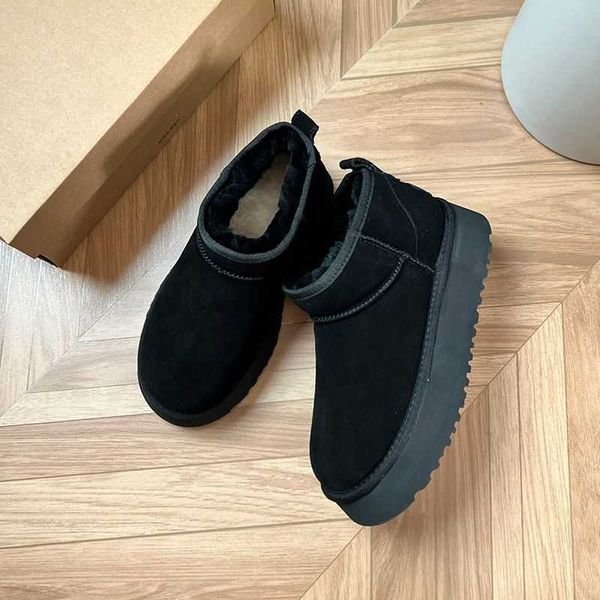 women winter ultra mini boot designer australian platform boots for men real leather warm ankle fur booties luxurious 455, Black
women winter ultra mini boot designer australian platform boots for men real leather warm ankle fur booties luxurious 455, Black