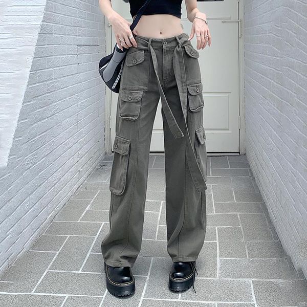 jeans vintage cargo jeans women 2022 high waist pockets jeans with belt casual loose denim pants trousers jeans femme, Blue
jeans vintage cargo jeans women 2022 high waist pockets jeans with belt casual loose denim pants trousers jeans femme, Blue