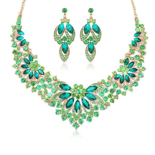 exquisite leaves green crystal jewelry sets for women wedding party jewelry accessories stud earrings & necklace set gift, Silver
exquisite leaves green crystal jewelry sets for women wedding party jewelry accessories stud earrings & necklace set gift, Silver