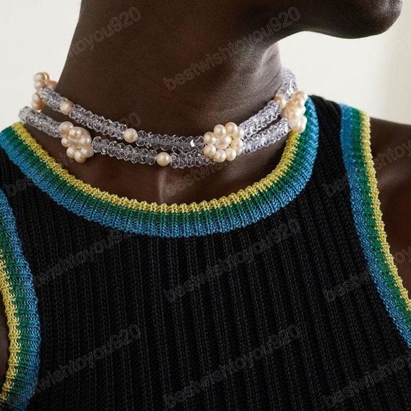 2pcs/set flower pearl choker necklaces for women girls handmade crystal beaded necklaces wedding banquet jewelry, Golden;silver
2pcs/set flower pearl choker necklaces for women girls handmade crystal beaded necklaces wedding banquet jewelry, Golden;silver
