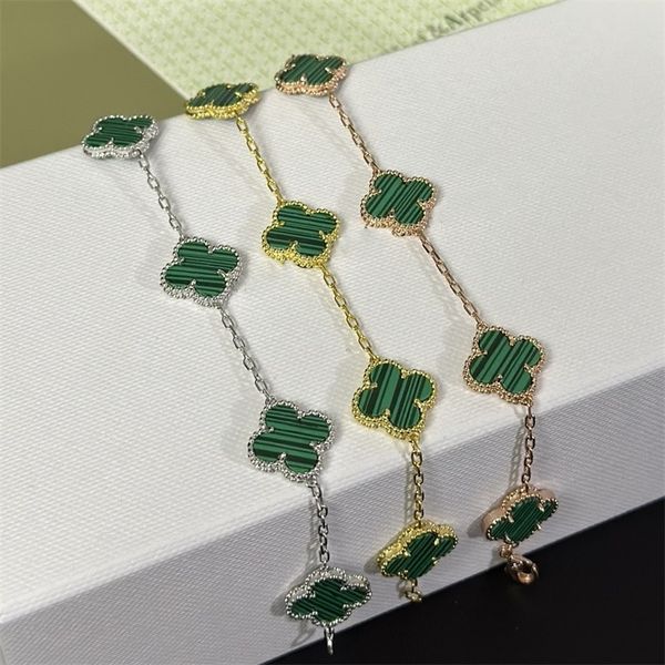 

2024 Designer Four-leaf Clover Jewelry Elegant Mother-of-Pearl Bracelets18K Gold Plated Luxury Charm Bracelet For Women High Quality Jewelry, 13