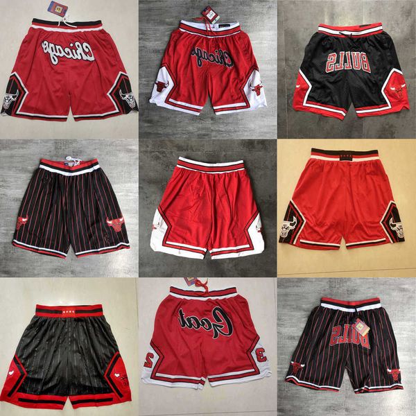 2023 chicago''bulls''men throwback basketball shorts pocket, Black