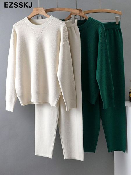 pants ezsskj 2 pieces sweater set women tracksuit oneck sweater + loose trousers chic pullover sweater+ knitted carrot pants set, White
pants ezsskj 2 pieces sweater set women tracksuit oneck sweater + loose trousers chic pullover sweater+ knitted carrot pants set, White