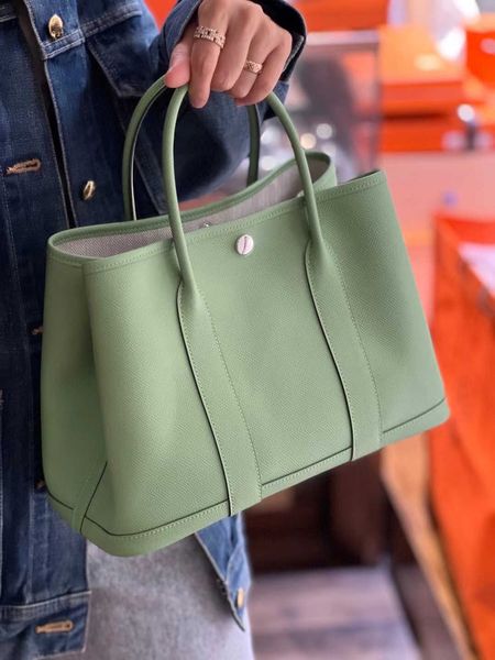 garden party bag totes 7a genuine canvas splicing designer luxury full leather green handbagqq with
garden party bag totes 7a genuine canvas splicing designer luxury full leather green handbagqq with