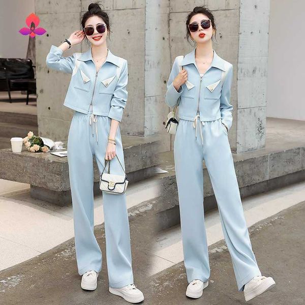 fashion and casual small fragrance set for women's 2023 spring new short coat+high waist slim wide leg pants two piece, Black;white
fashion and casual small fragrance set for women's 2023 spring new short coat+high waist slim wide leg pants two piece, Black;white