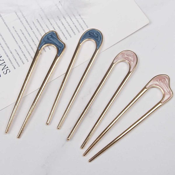 hairpins new fashion metal u shape hair stick for women gold color elegant enamel hairpin female headwear hair accessories styling tools w04, Golden;silver
hairpins new fashion metal u shape hair stick for women gold color elegant enamel hairpin female headwear hair accessories styling tools w04, Golden;silver