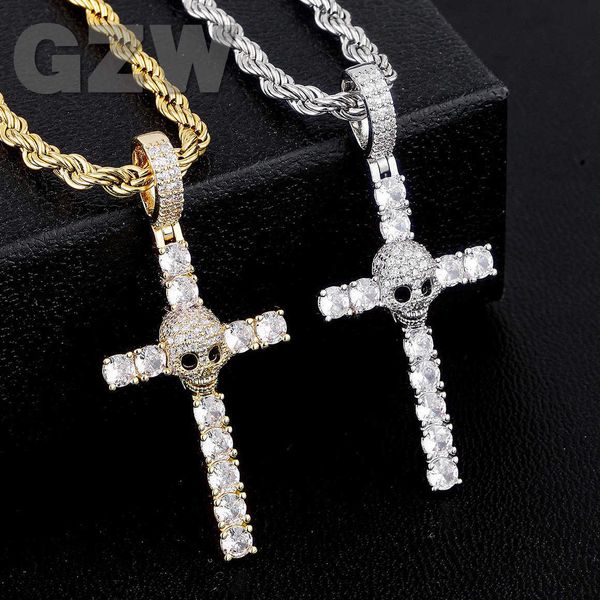 hip hop style new full diamond skeleton cross pendant mens and womens trend simple necklace, Silver
hip hop style new full diamond skeleton cross pendant mens and womens trend simple necklace, Silver