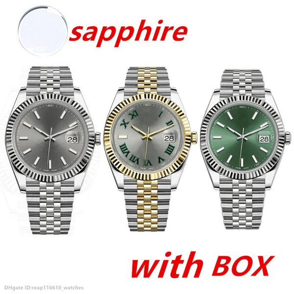 Mens Watch 41MM Sapphire Mirror Automatic Mechanical Movement 904L Stainless Steel Luminous Waterproof Luxury Women Watch 36MM Couple Style Watches, A10
Mens Watch 41MM Sapphire Mirror Automatic Mechanical Movement 904L Stainless Steel Luminous Waterproof Luxury Women Watch 36MM Couple Style Watches, A10