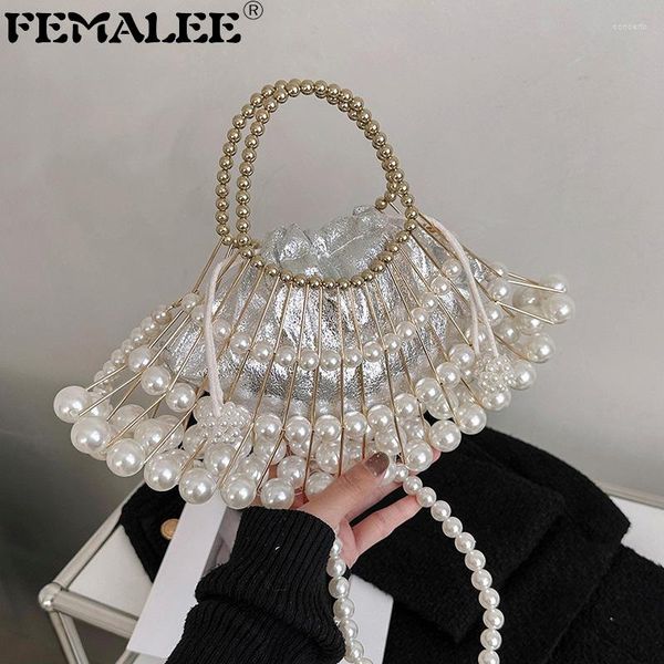 shoulder bags fan-shaped niche beach hollow woven pearl metal fashion dinner shell clutch party crossbody for women
shoulder bags fan-shaped niche beach hollow woven pearl metal fashion dinner shell clutch party crossbody for women