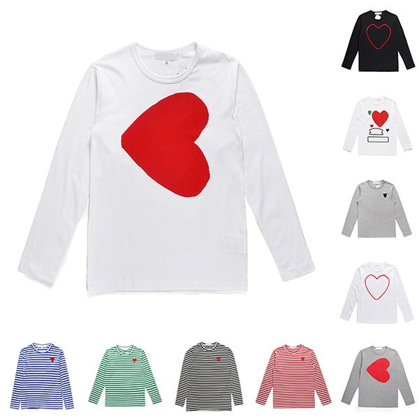 play spring autumn t-shirt striped embroidered love round neck long sleeve loose men women couple casual, White;black
play spring autumn t-shirt striped embroidered love round neck long sleeve loose men women couple casual, White;black