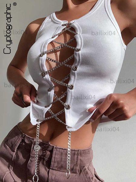 women's tanks camis cryptographic fashion sleeveless lace up chain white crop for women club party backless knitted cropped streetwear
women's tanks camis cryptographic fashion sleeveless lace up chain white crop for women club party backless knitted cropped streetwear