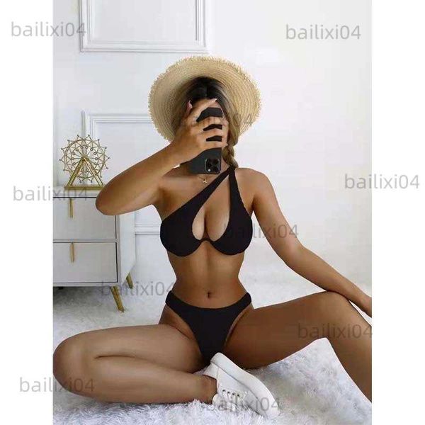 women's swimwear new bikini 2023 solid swimsuit women one shoulder swimwear push up biquini brazilian bathing suit beachwear swimming s, White;black
women's swimwear new bikini 2023 solid swimsuit women one shoulder swimwear push up biquini brazilian bathing suit beachwear swimming s, White;black