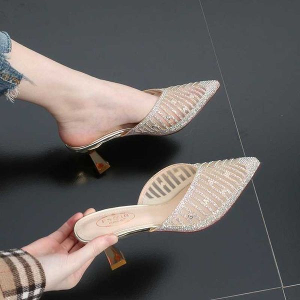 slippers comemore halfslipper women 2022 new mules rhinestone pointed toe high heels sandals and slippers summer women's summer footwea, Black
slippers comemore halfslipper women 2022 new mules rhinestone pointed toe high heels sandals and slippers summer women's summer footwea, Black