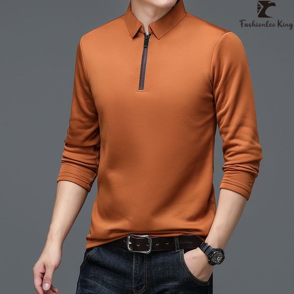 men's polos fashion zipper polo shirt men's solid lapel long-sleeved polo tshirt male formal tee shirt casual loose polos 230417, White;black
men's polos fashion zipper polo shirt men's solid lapel long-sleeved polo tshirt male formal tee shirt casual loose polos 230417, White;black