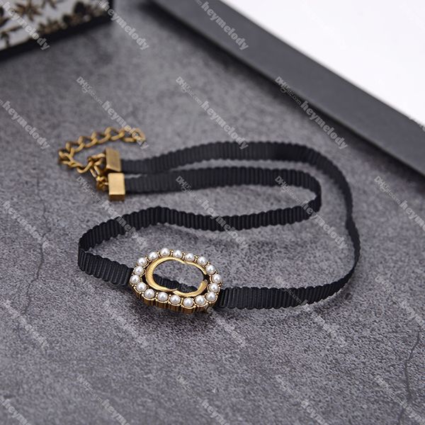 vintage black rope necklace collar g diamond pearl necklaces letter pendant jewelry with box, Silver
vintage black rope necklace collar g diamond pearl necklaces letter pendant jewelry with box, Silver