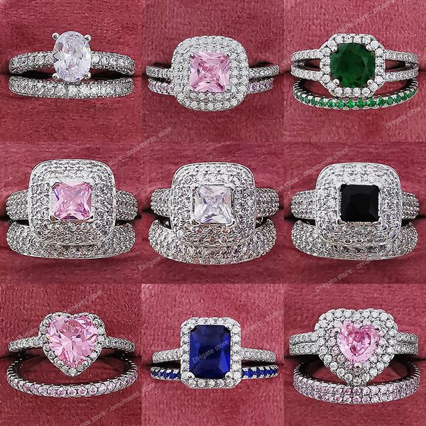 2023 new luxury blue green silver color engagement wedding ring set for bride women lady gift love bohe designer jewelry r3400 fashion jewel, Golden;silver
2023 new luxury blue green silver color engagement wedding ring set for bride women lady gift love bohe designer jewelry r3400 fashion jewel, Golden;silver